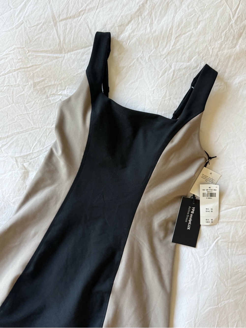 Abercrombie YPB sculptLUX Mini Dress in Onyx Colorblock